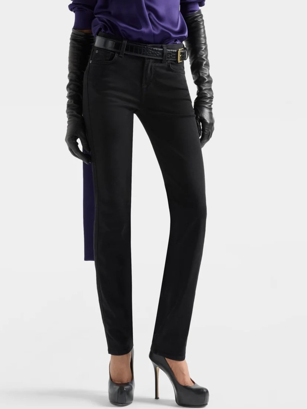 7 for all mankind low rise straight leg jean